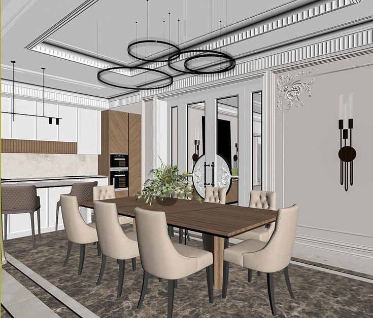 Dining room with kitchenette
